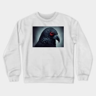 İnfected crow , red eyed crow , crows at Halloween design Crewneck Sweatshirt